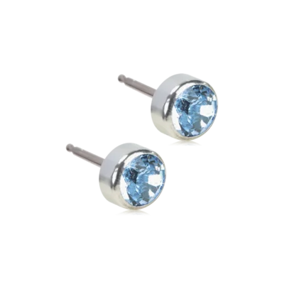 Medizinischer Ohrring Bezel Silber Titan